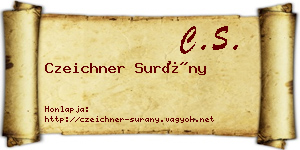 Czeichner Surány névjegykártya